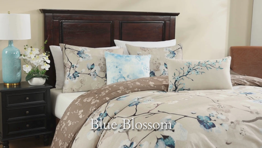 Bebejan Blue Blossom 5 Piece Reversible Comforter Set Comforter Sets By Bebejan®