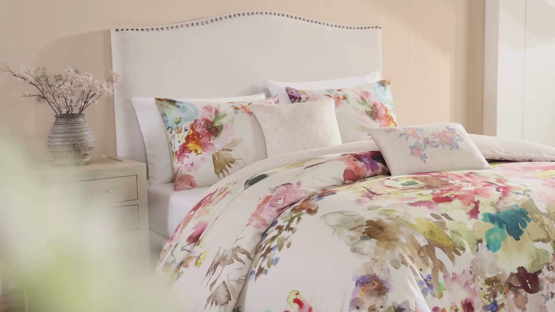 Bebejan Antique Flowers Ivory 5 Piece Reversible Comforter Set Comforter Sets By Bebejan®