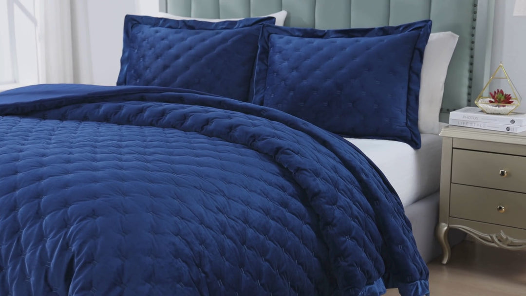 Bebejan 3 Piece Velvet Comforter Set Comforter Sets By Bebejan®