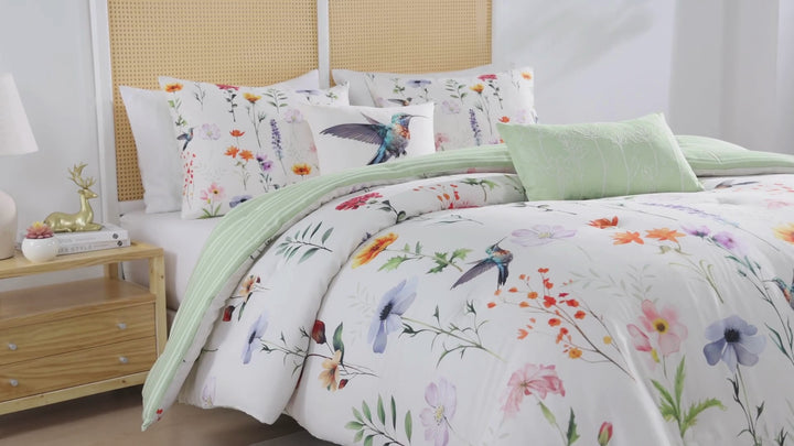 Bebejan Fresh Cut Flowers 5 Piece Reversible Comforter Set Comforter Sets By Bebejan®