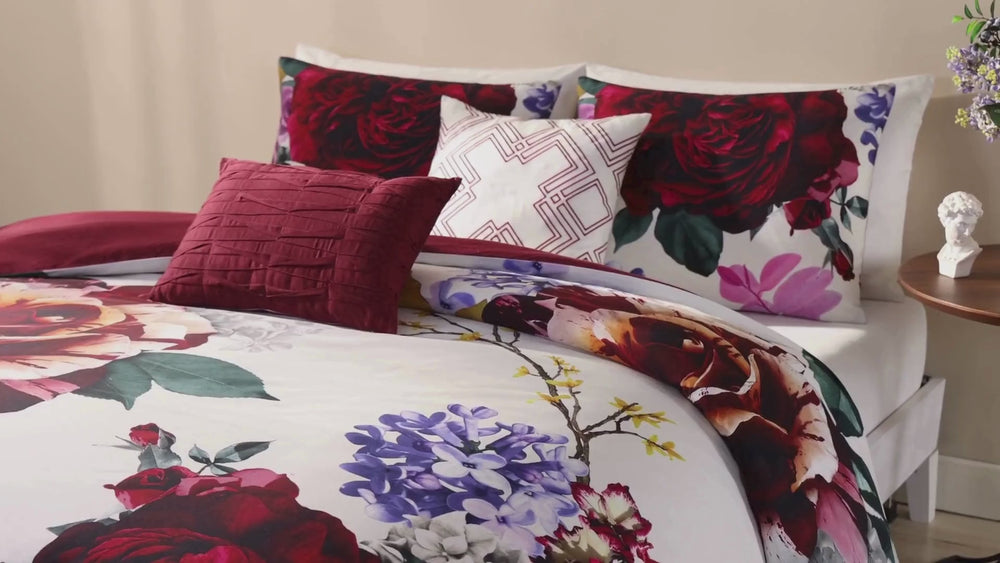 Bebejan Magenta Floral 5 Piece Reversible Comforter Set Comforter Sets By Bebejan®
