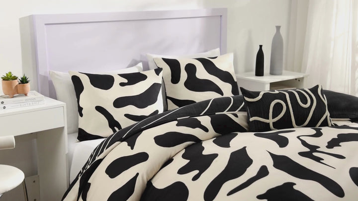 BebeTeen Ebony and Ivory Reversible Comforter Set Comforter Sets By Bebejan®