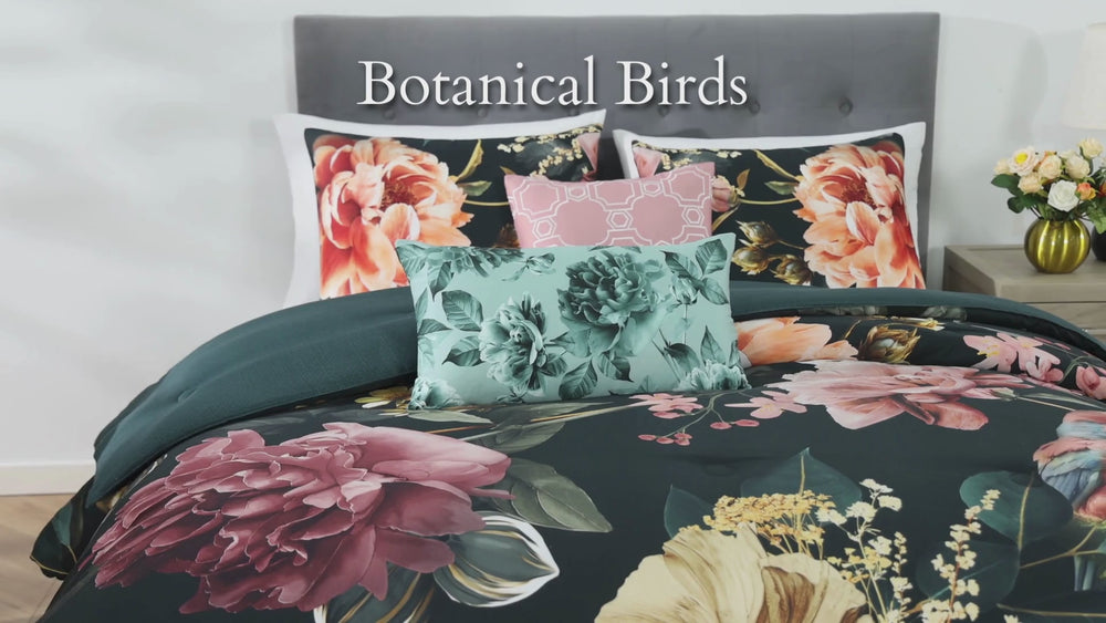 Bebejan Botanical Birds 5 Piece Reversible Comforter Set Comforter Sets By Bebejan®