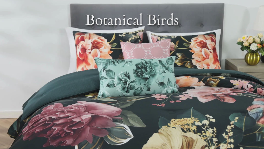Bebejan Botanical Birds 5 Piece Reversible Comforter Set Comforter Sets By Bebejan®