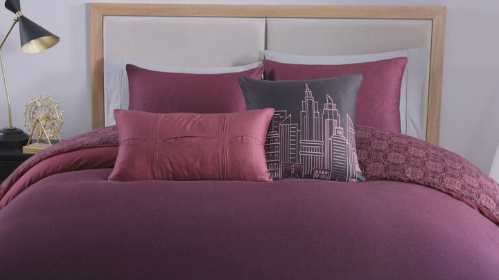 Bebejan Mauve Dreams 5 Piece Reversible Comforter Set