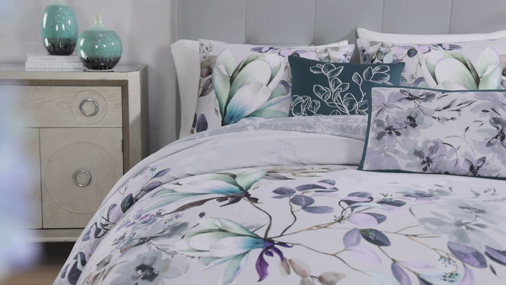 Bebejan Jewel Toned Florals 5 Piece Reversible Comforter Set