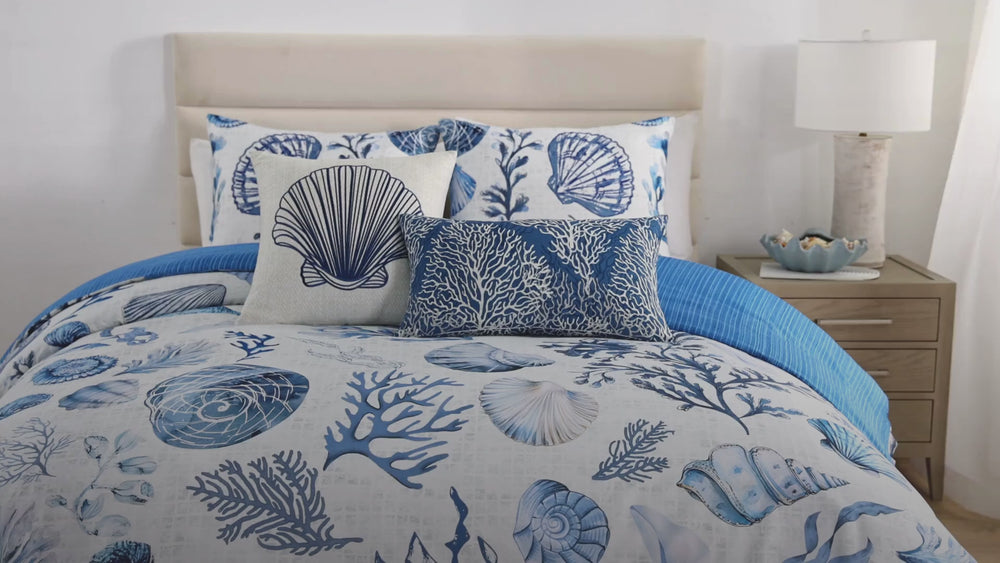 Bebejan Shells and Seaplants 5 Piece Reversible Comforter Set Comforter Sets By Bebejan®