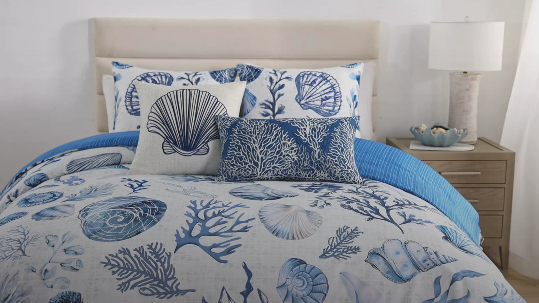 Bebejan Shells and Seaplants 5 Piece Reversible Comforter Set Comforter Sets By Bebejan®