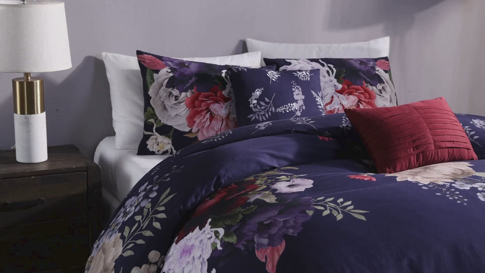 Bebejan Deep Purple Garden 5 Piece Reversible Comforter Set Comforter Sets By Bebejan®