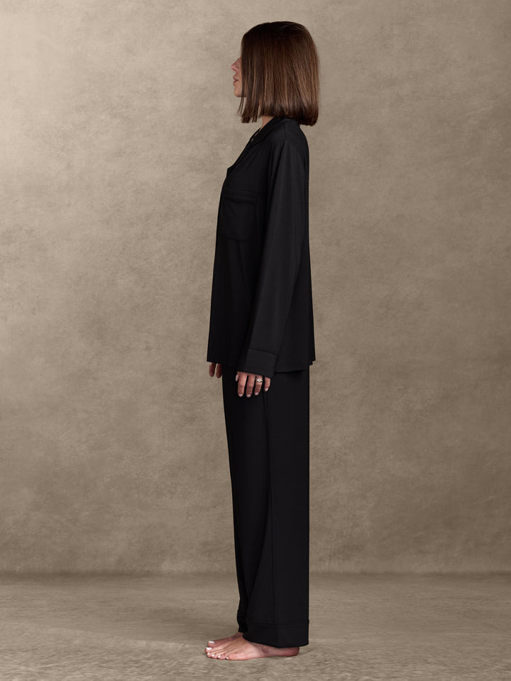 Soft-Knit Long Sleeve Pajama Set Pajama By Pure Parima