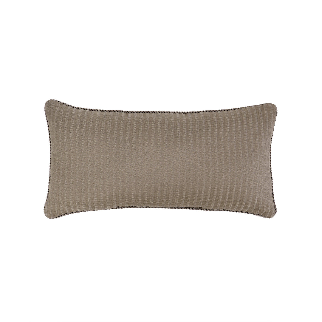 Walton Charcoal/Bronze Oblong Decorative Throw Pillow 22" x 11" Throw Pillows By Waterford