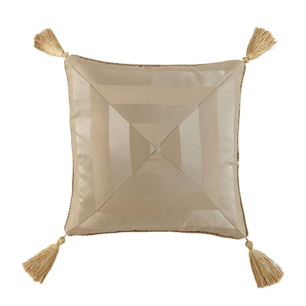 Anya Pale Gold Dec Pillow 18" x 18" Throw Pillows By Waterford