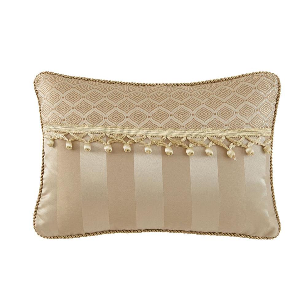 Anya Pale Gold Dec Pillow 18" x 12" Throw Pillows By Waterford