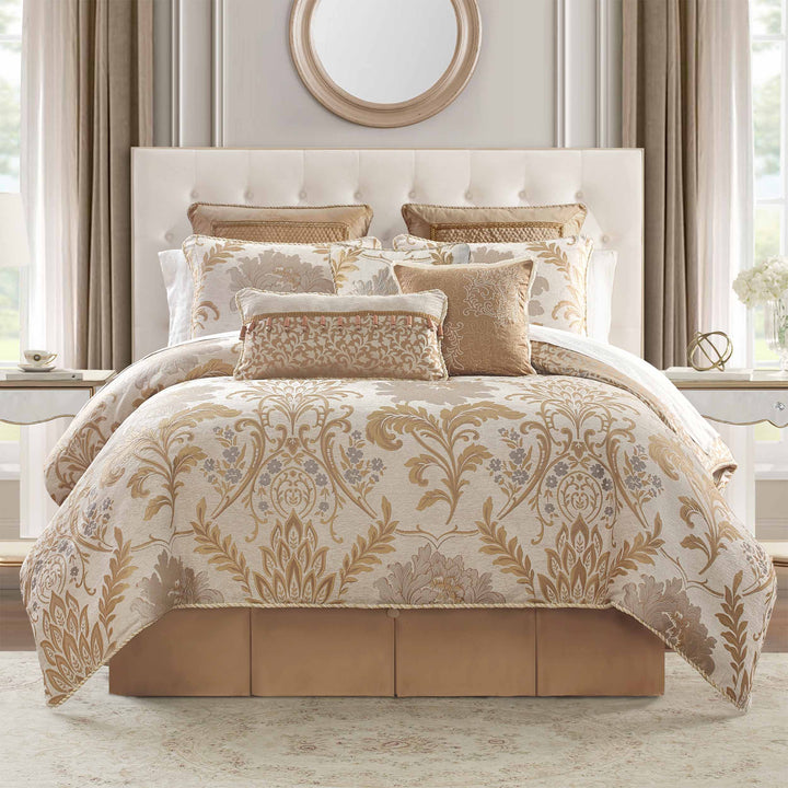 Ansonia Ivory/Gold 6 Piece Comforter Set Comforter Sets By Waterford