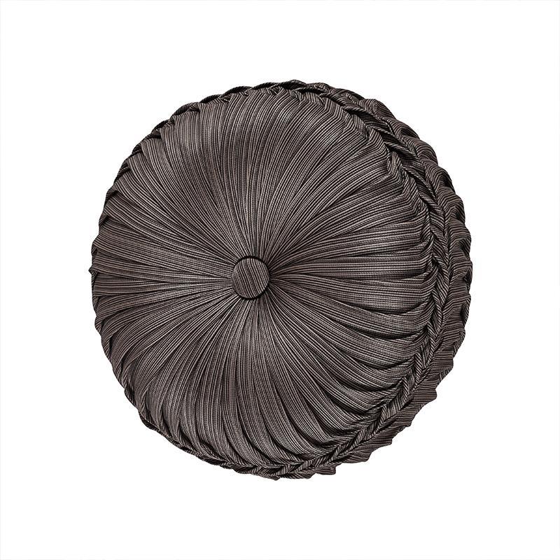 Astoria MINK Tufted Round Decorative Throw Pillow By J Queen Throw Pillows By J. Queen New York
