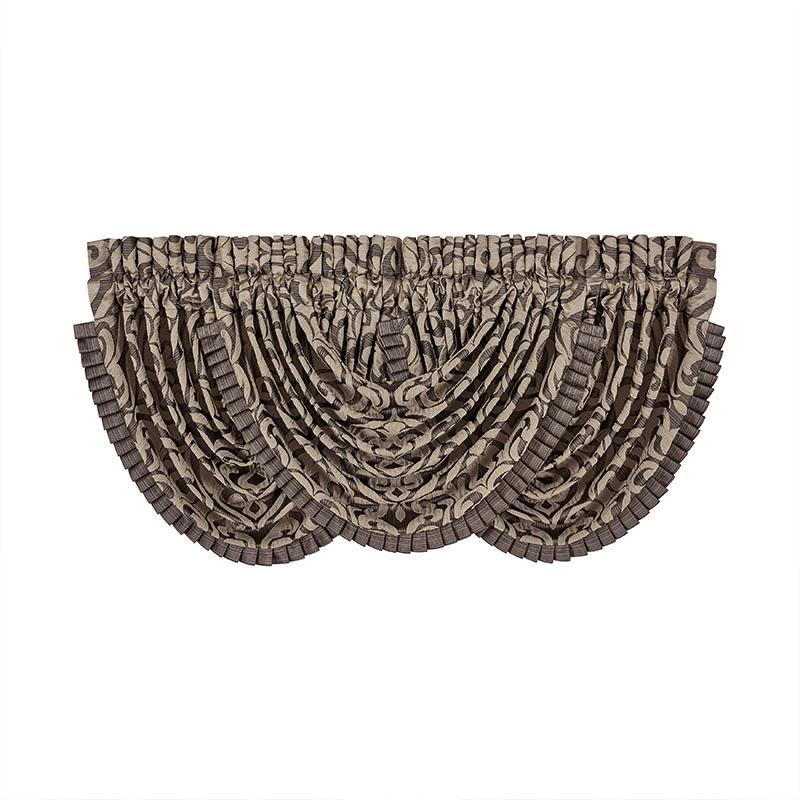 Astoria MINK Waterfall Window Valance By J Queen Window Valances By J. Queen New York
