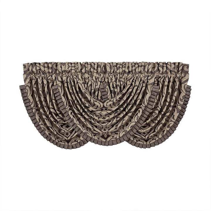 Astoria MINK Waterfall Window Valance By J Queen Window Valances By J. Queen New York