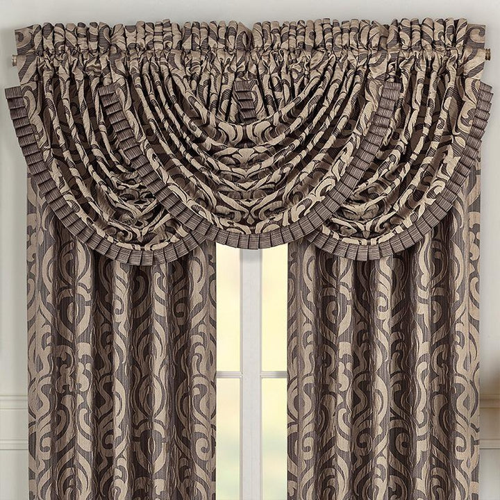 Astoria MINK Waterfall Window Valance By J Queen Window Valances By J. Queen New York