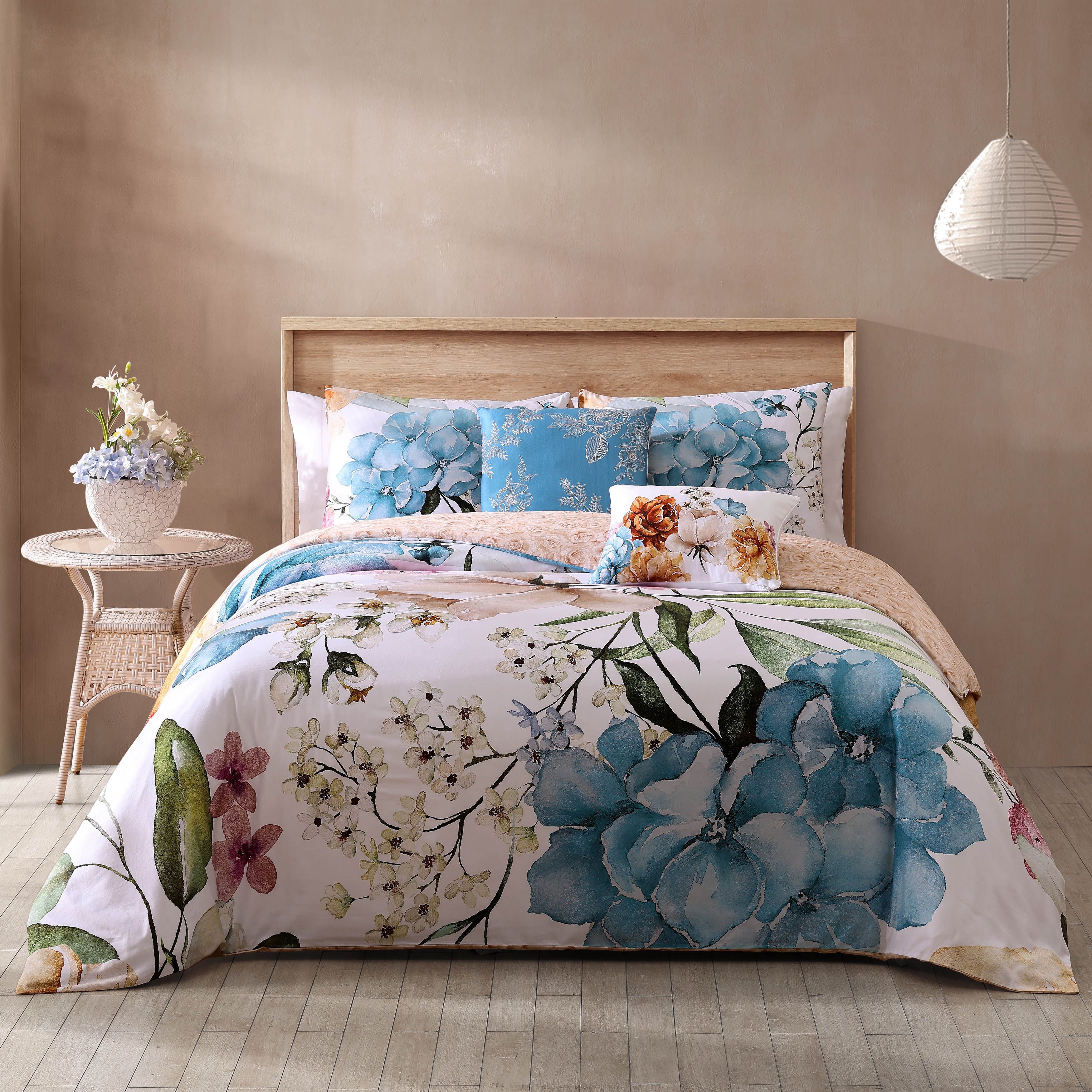 Bebejan Maia Blue 5 Piece Reversible Comforter Set – Latest Bedding