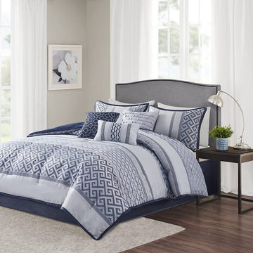 Best 7 Navy Blue Comforter Sets in Queen & King Size (2023) – Latest ...