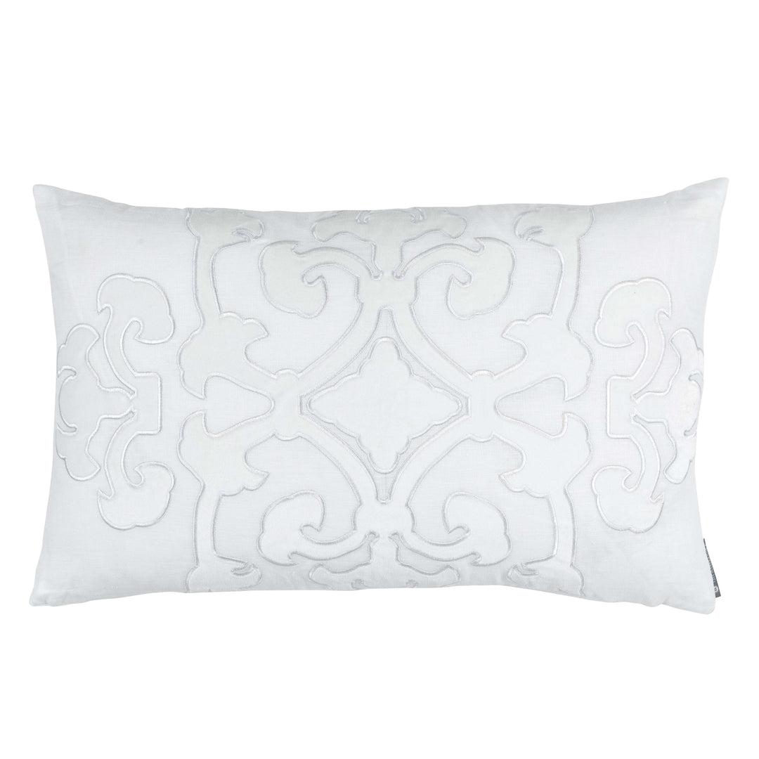 Bloom White Angie Velvet Rectangle Decorative Throw Pillow Throw Pillows By Lili Alessandra