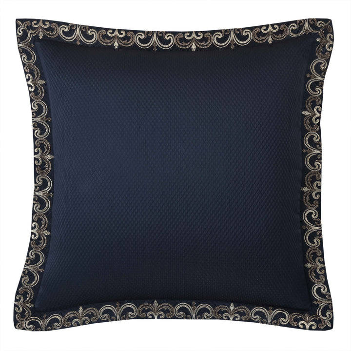 Caruso Blue Euro Sham- Euro Sham By J. Queen New York