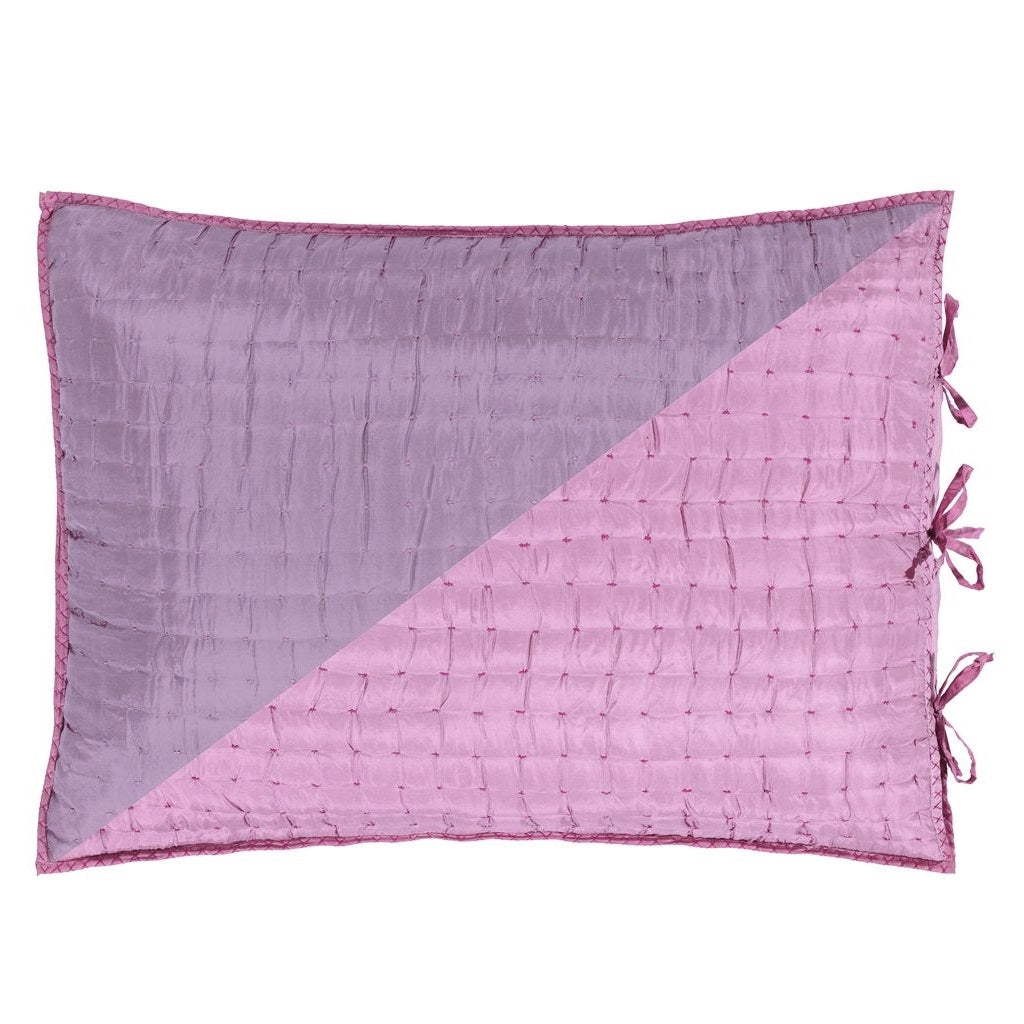 Chenevard Damson & Magenta Silk Standard Pillow Sham Sham By Designers Guild