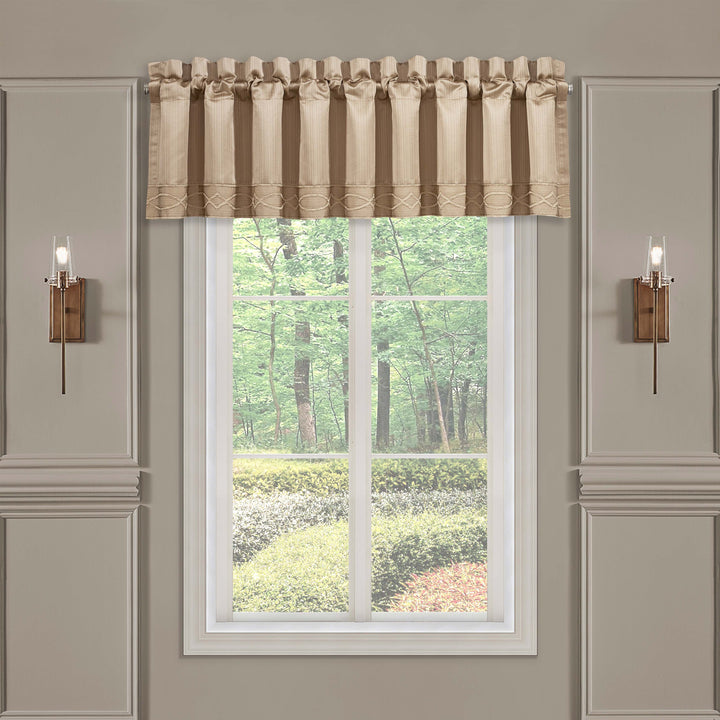 J Queen Decade Gold Straight Window Valance -Final Sale Window Valances By US Office - Latest Bedding