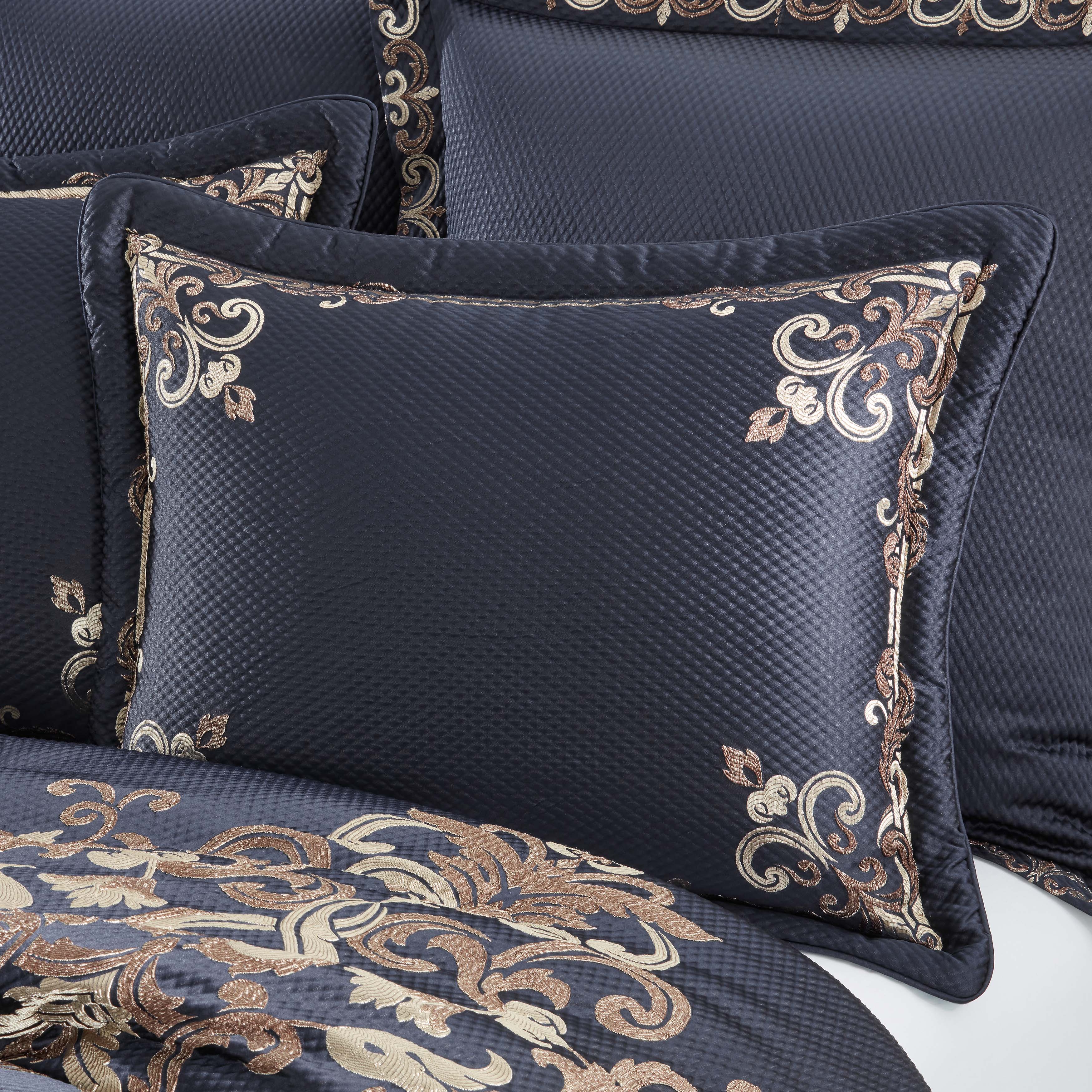 J Queen Comforter buy Set Luciano Indigo King