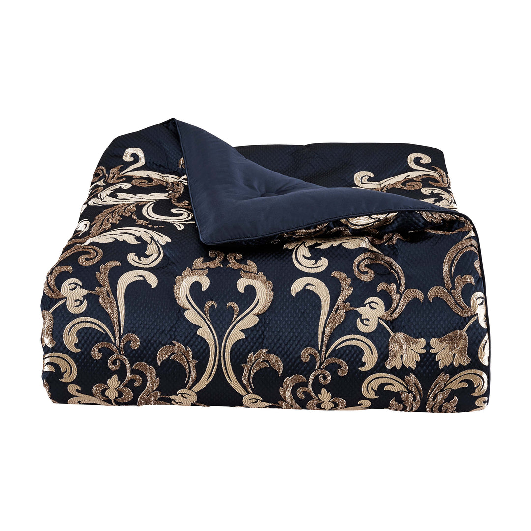 Giardino Blue 4-Piece Comforter Set By J Queen