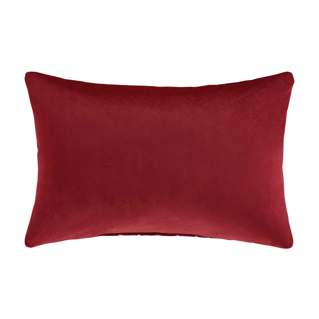 Grandeur Crimson Boudoir Decorative Throw Pillow 21" x 14" Throw Pillows By J. Queen New York
