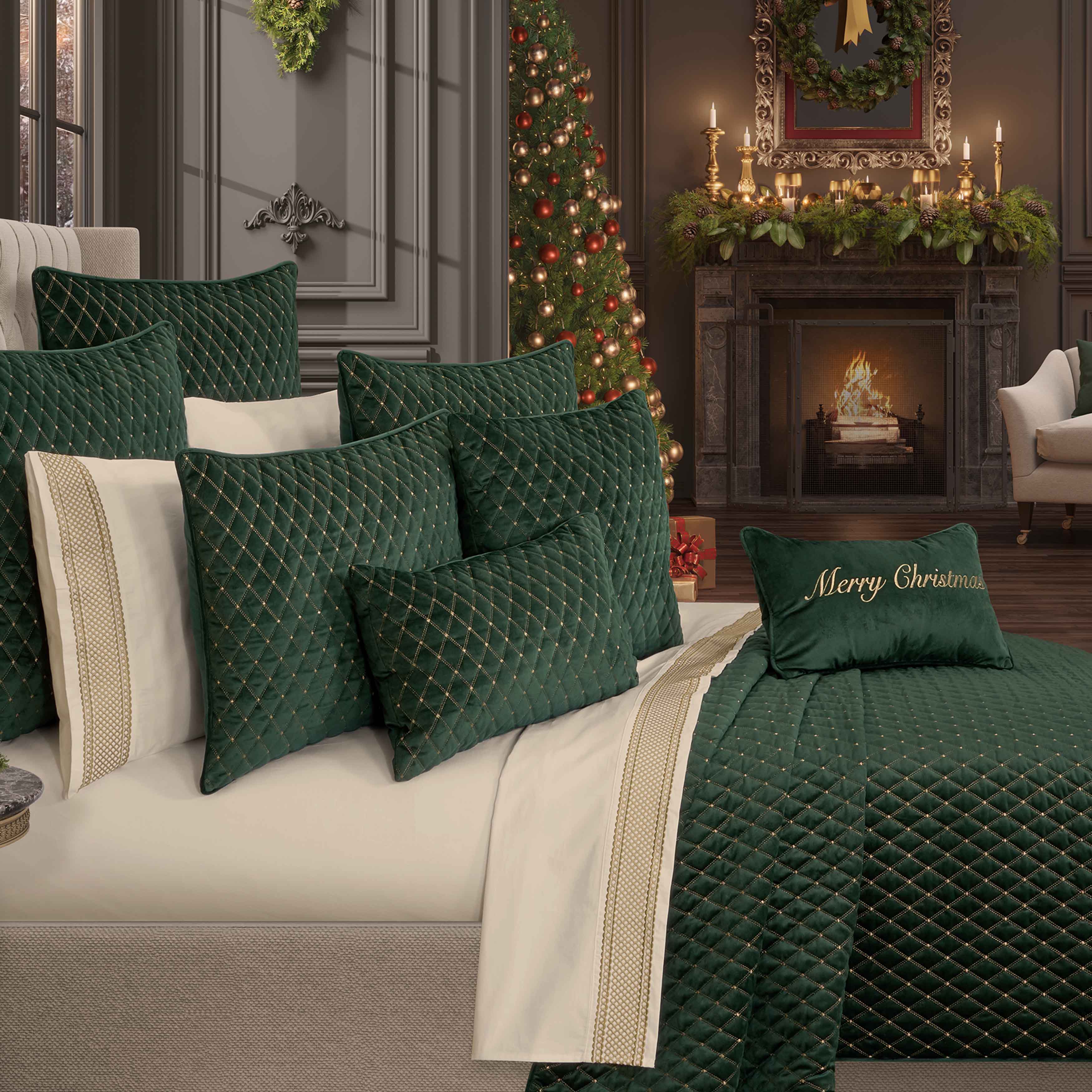 Grandeur Evergreen 3-Piece Quilt Set – Latest Bedding