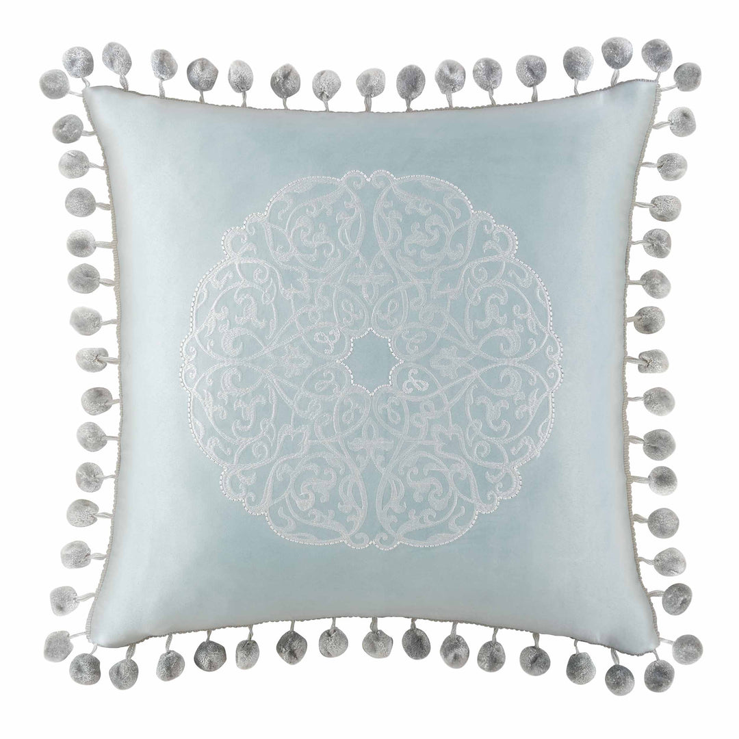 Jonet Cream/Aqua Decorative Throw Pillow Set of 3 Throw Pillows By Waterford