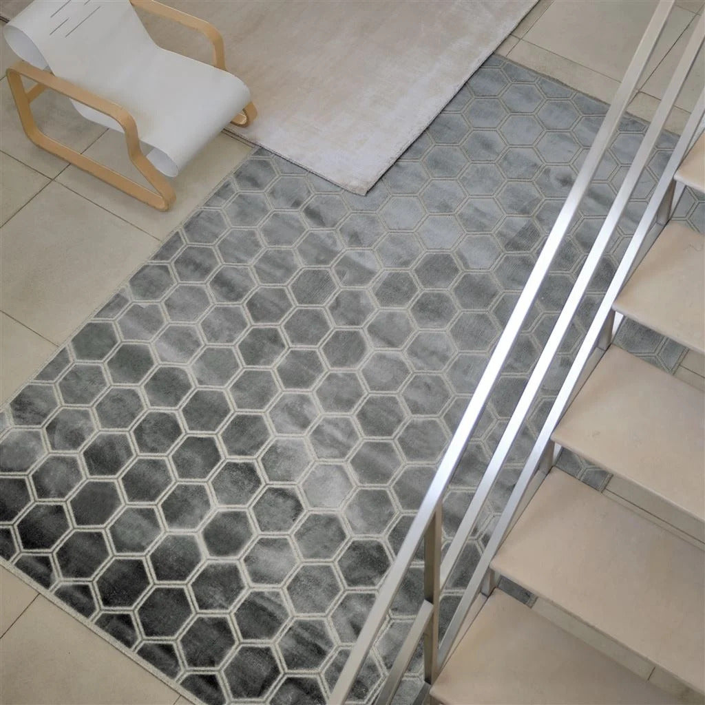 Manipur Silver Floor Rug Rug By Designers Guild
