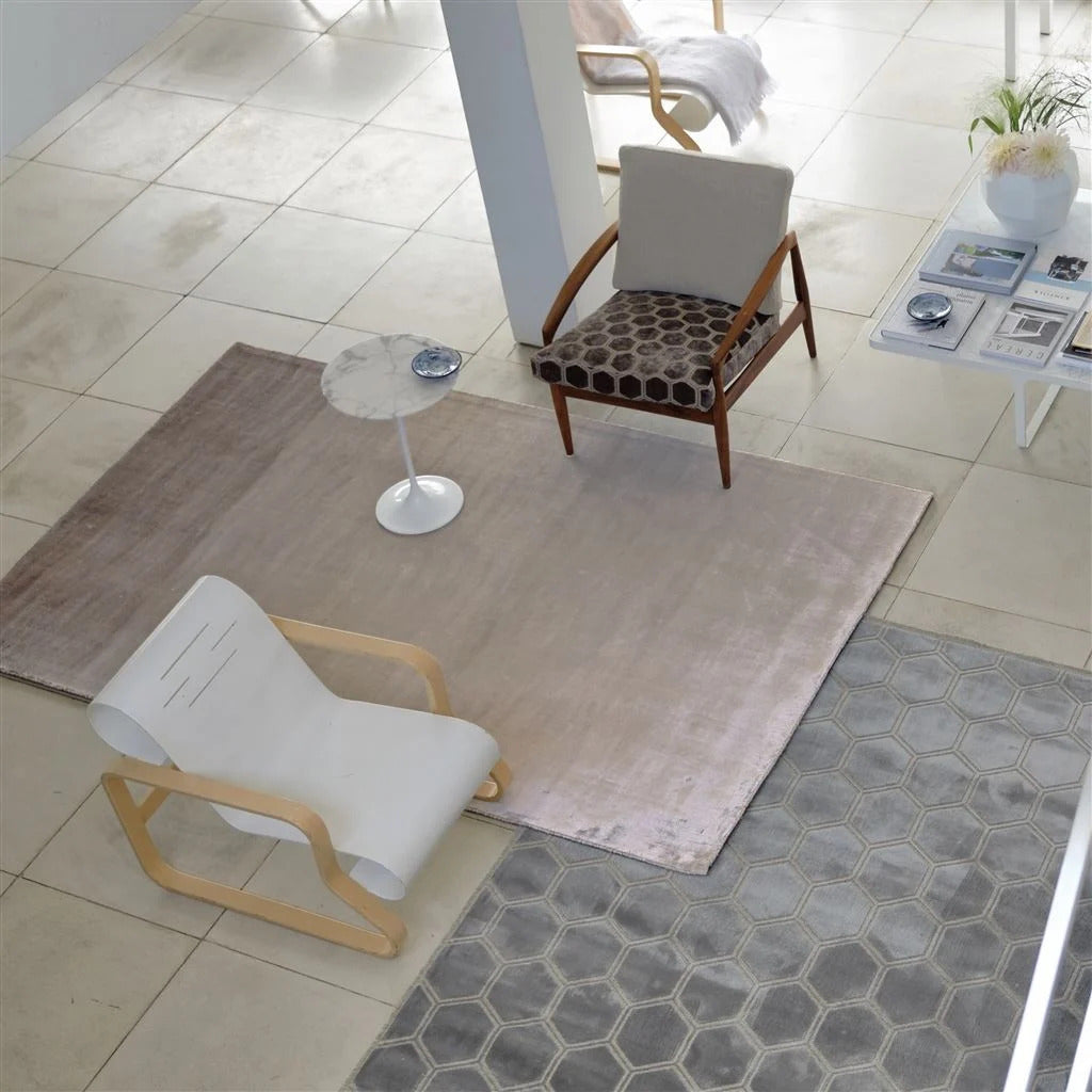 Manipur Silver Floor Rug Rug By Designers Guild