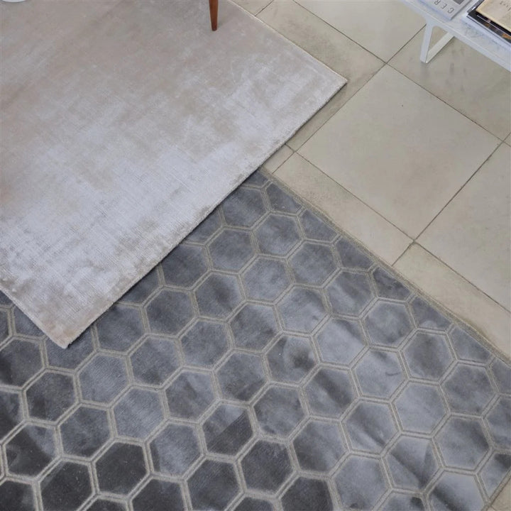 Manipur Silver Floor Rug Rug By Designers Guild