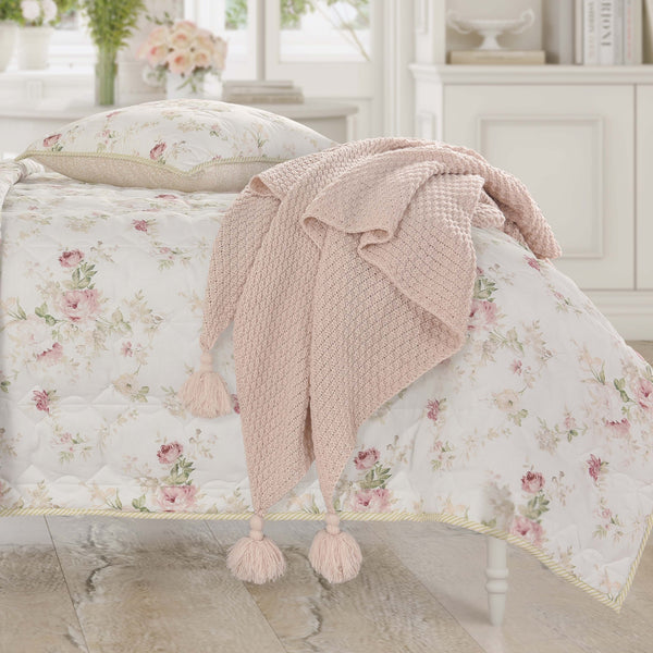 Blush outlet bed throw