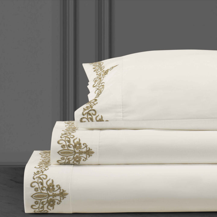 Noelle Gold 4-Piece Sheet Set Sheet Sets By J. Queen New York