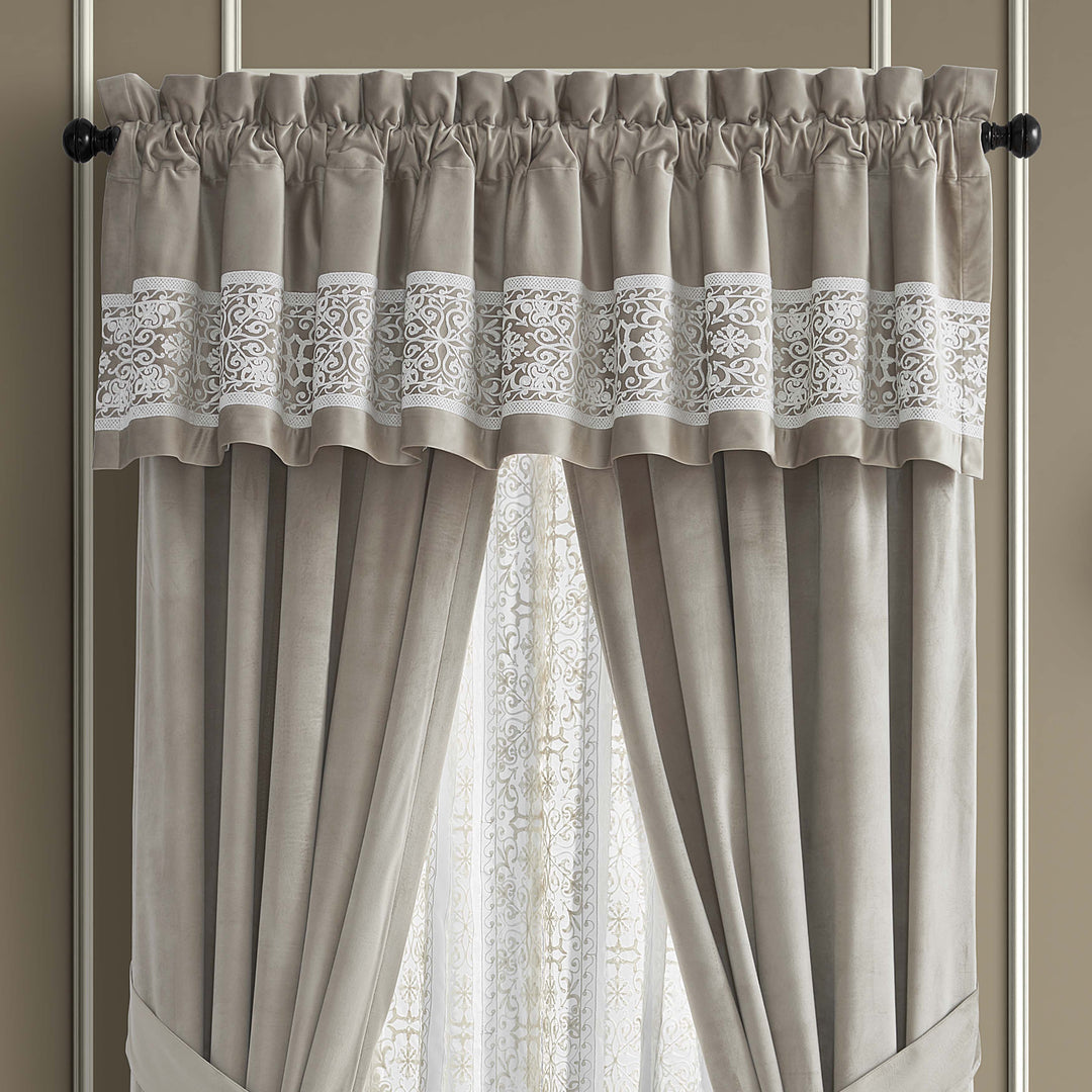 Opulence Linen Straight Window Valance By J Queen Window Valances By J. Queen New York