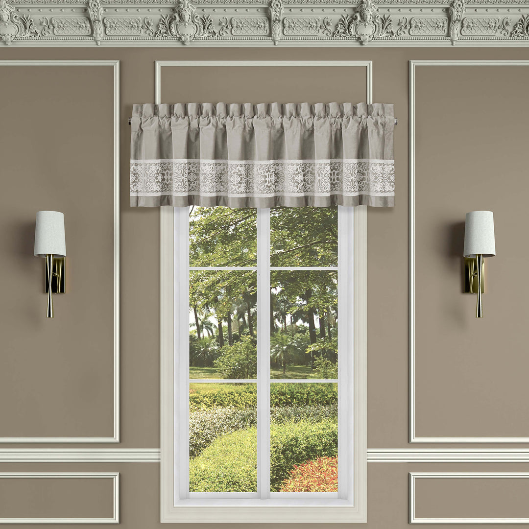 Opulence Linen Straight Window Valance By J Queen Window Valances By J. Queen New York