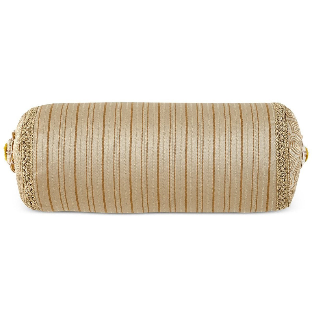Anya Pale Gold Neckroll Dec Pillow Throw Pillows By Waterford