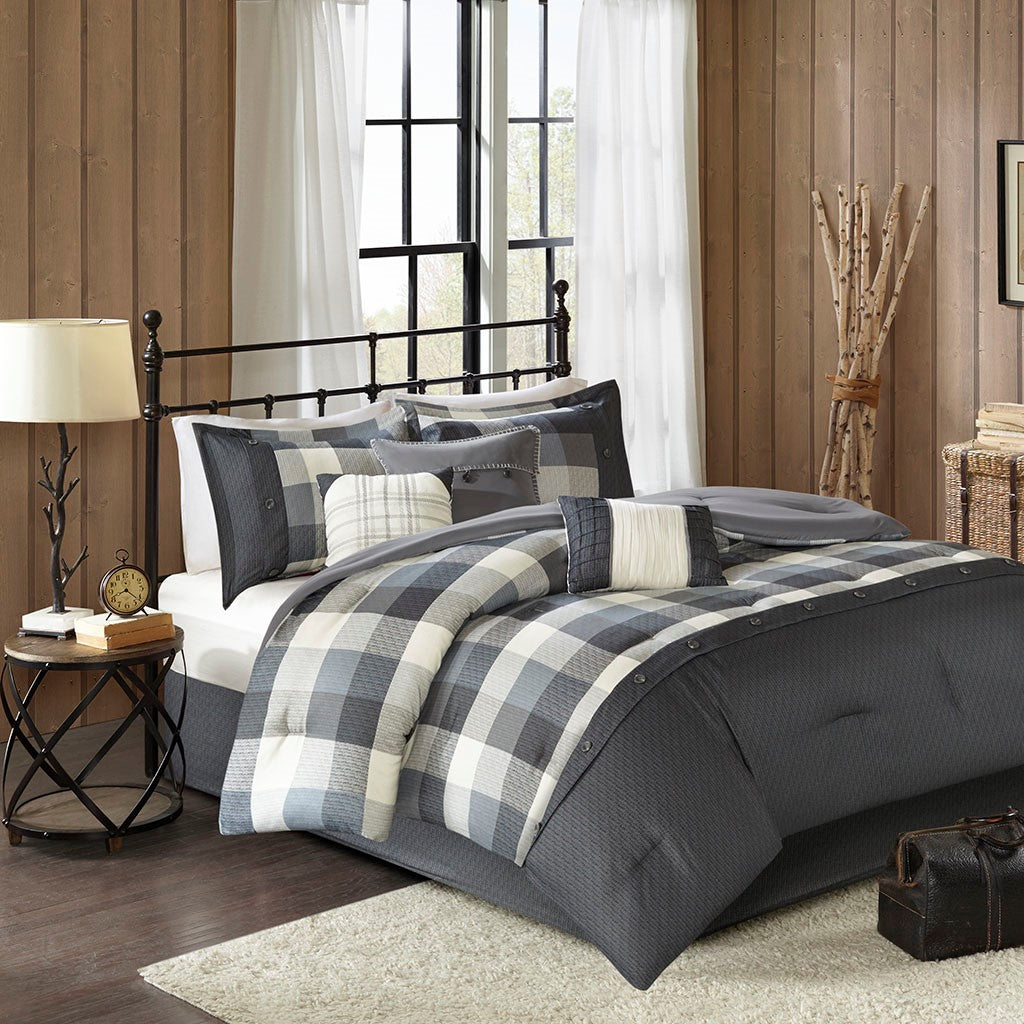 Madison Park Bedding Page 3 Latest Bedding   RidgeGrey7 PieceComforterSet 2 