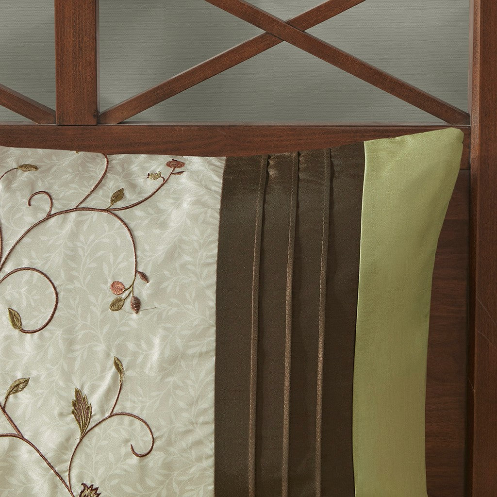 Buy Green Serene 7-Piece King Reversible Comforter Set-240x260 cm -  Multicolor Online in Oman