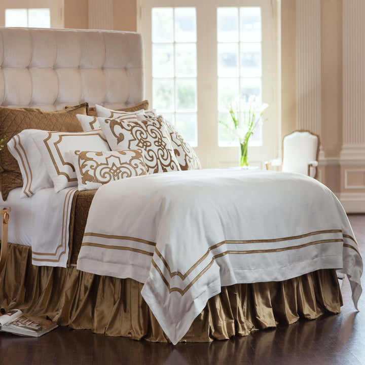 Soho White Linen Straw Velvet Duvet Cover Duvet Covers By Lili Alessandra