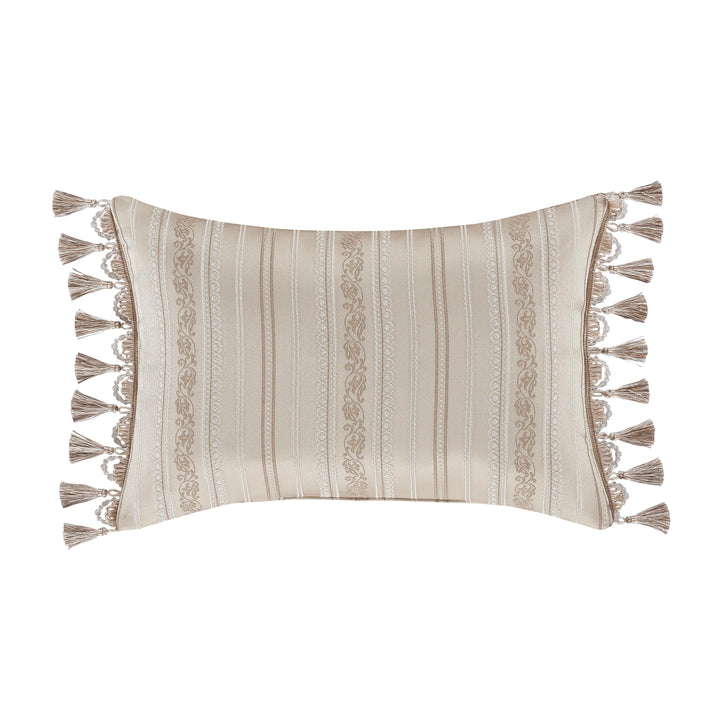 Trinity Champagne Boudoir Decorative Throw Pillow 22" x 15" By J Queen Throw Pillows By J. Queen New York