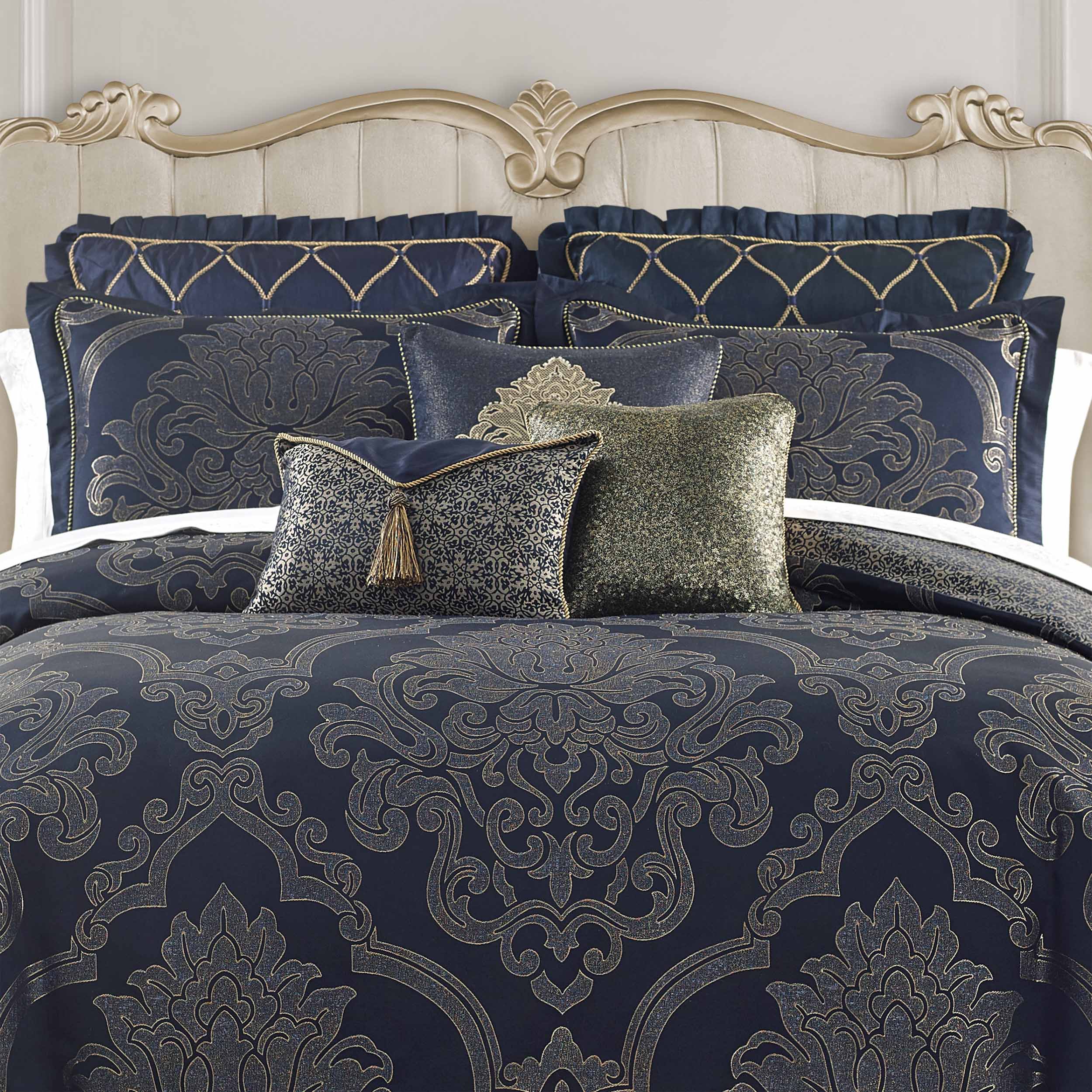 Navy king deals comforter set