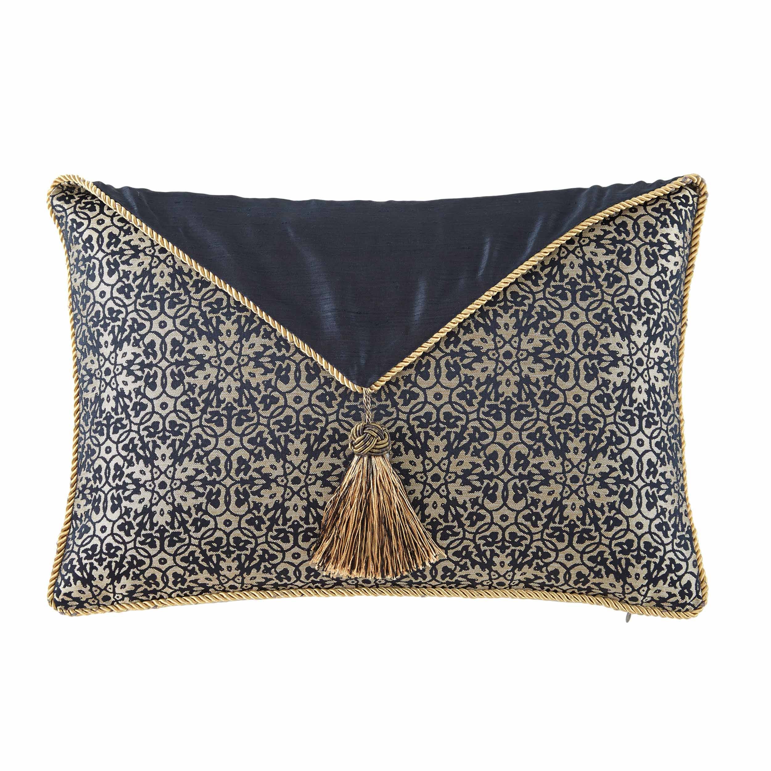 Gold and navy discount throw