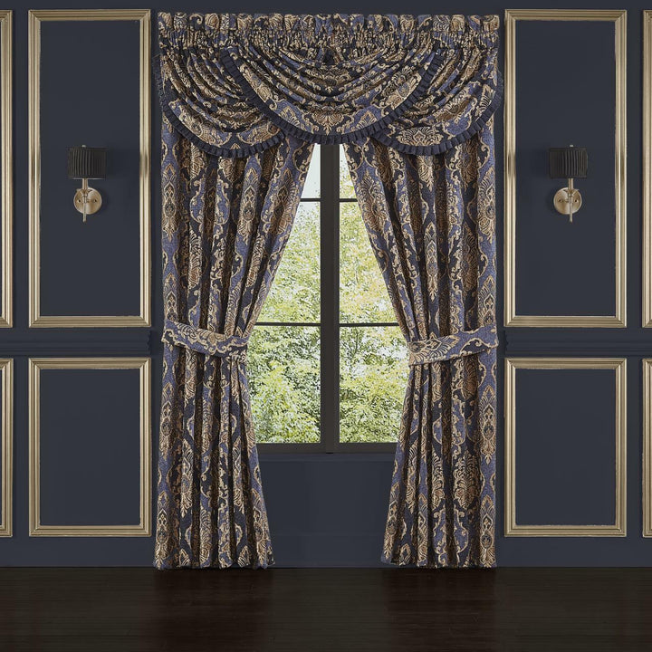 Woodstock Indigo Window Panel Pair (Set of 2) Window Panels By J. Queen New York