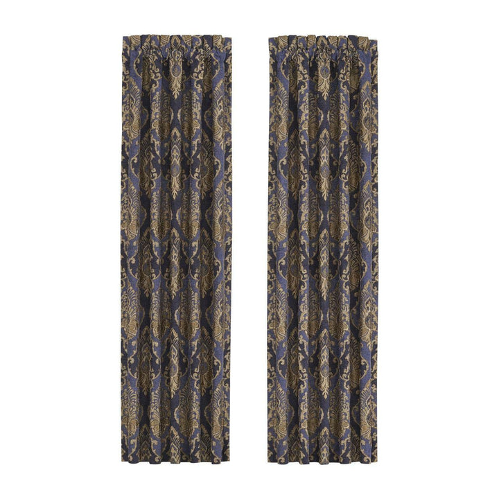 Woodstock Indigo Window Panel Pair (Set of 2) Window Panels By J. Queen New York